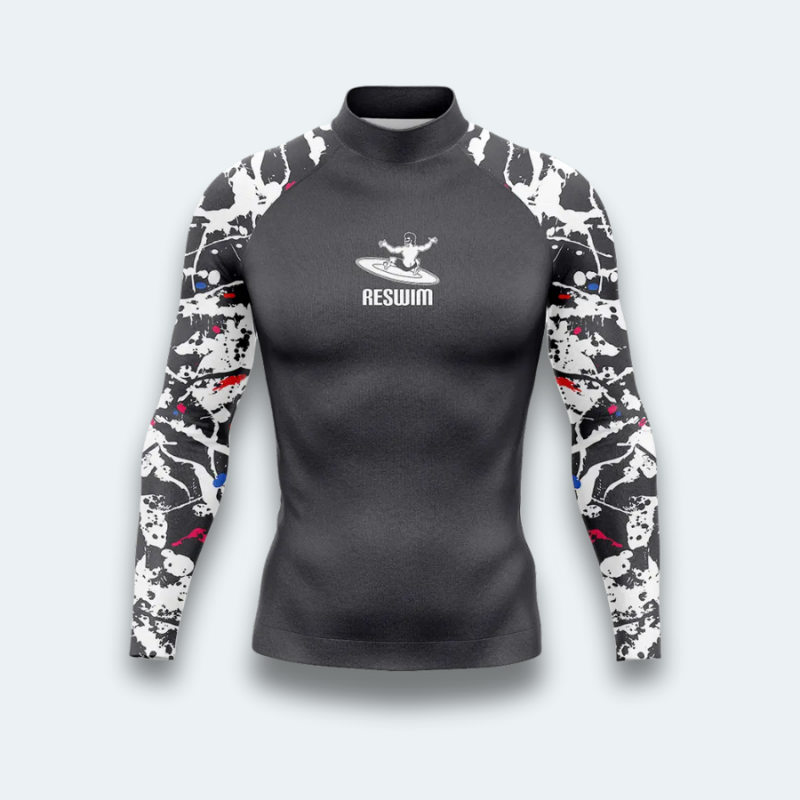 Rashguard Homme Splash Blanc Long