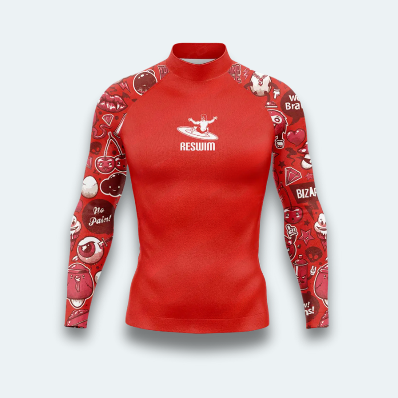 Rashguard Homme Cerise Long