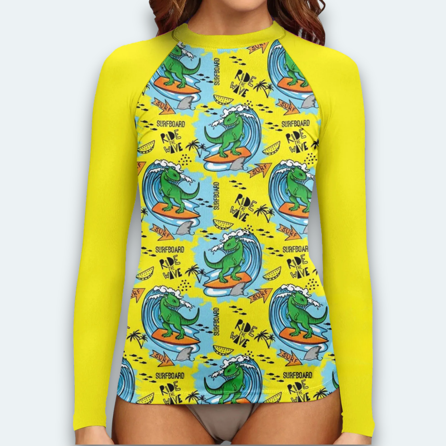 Rashguard femme <br>Dino surf
