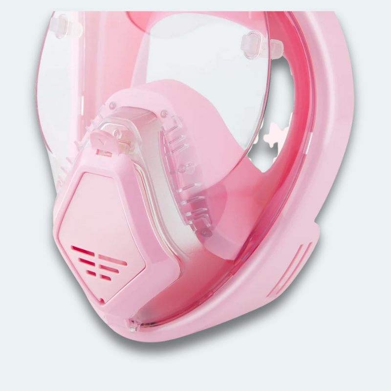 Masque de plongée intégral avec support caméra et visière contre reflet du soleil