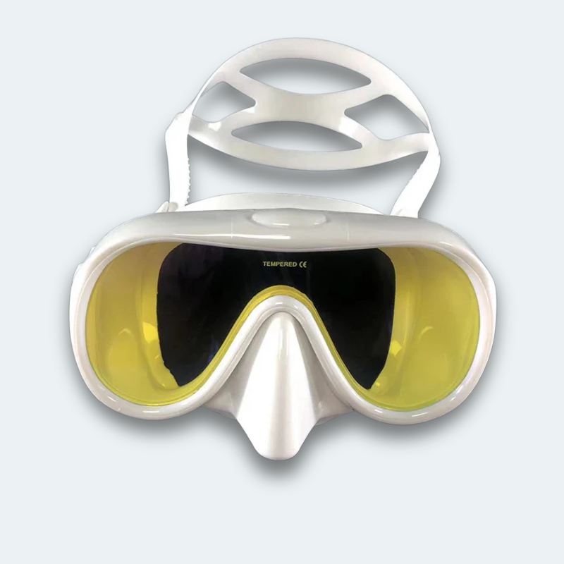 Masque de plongée professionnel Adulte Anti buée, verre trempé, teinté et haute résistance aux chocs