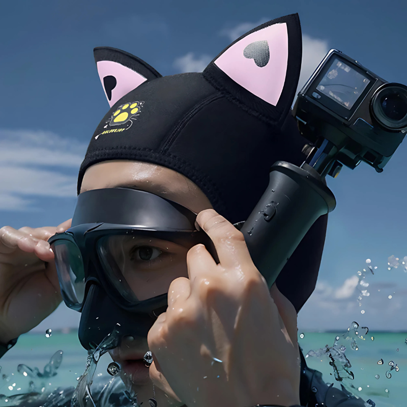 Cagoule de plongée chat<br>3mm