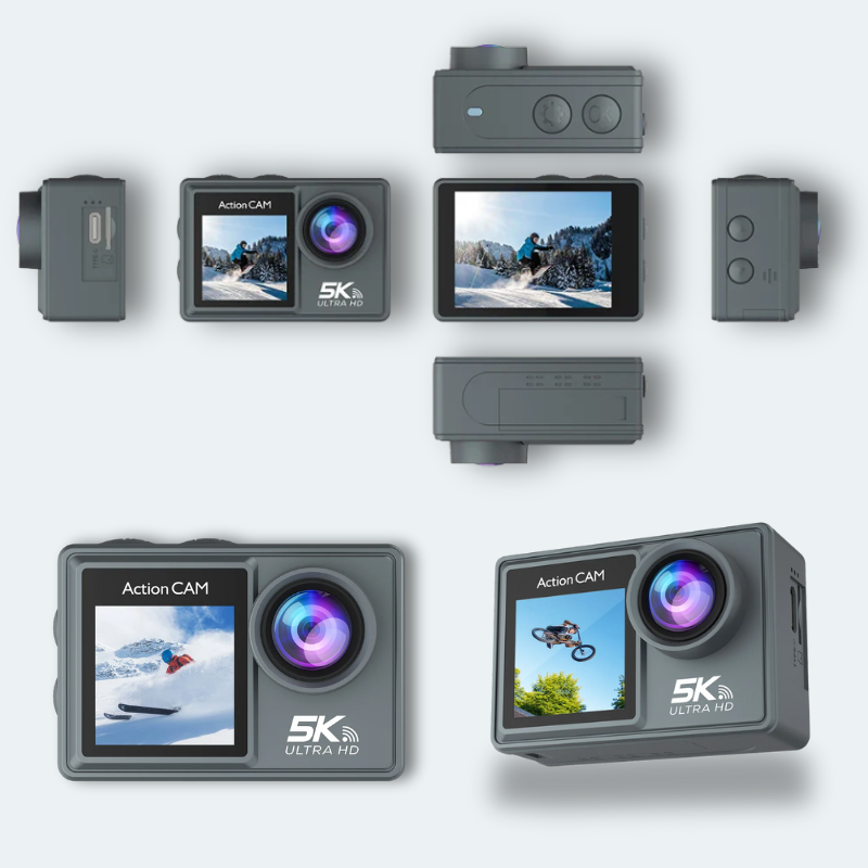 Camera sous marine<br>waterproof 30M UHD 5K Wifi<br>avec écran tactile<br>+ micro sans file