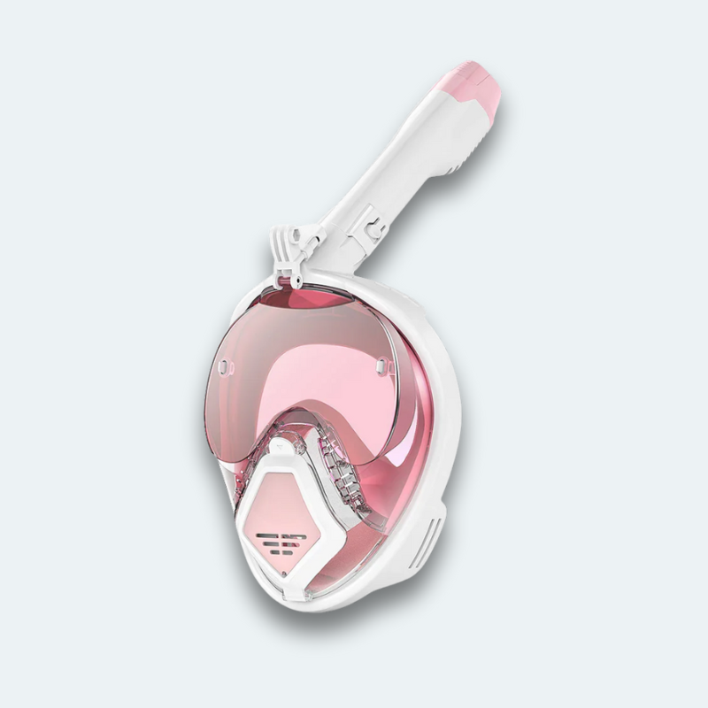 Masque de plongée intégral avec support caméra et visière contre reflet du soleil