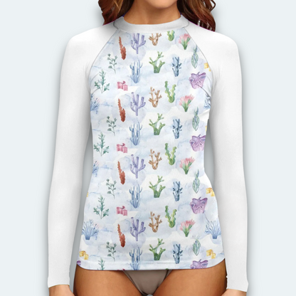 Rashguard für Damen<br> Korallen