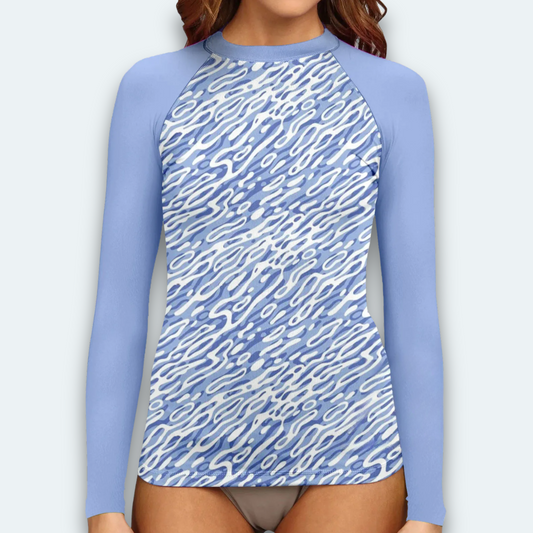 Rashguard Femme<br> Camo bleu