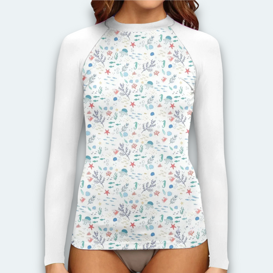 Rashguard Femme<br> Plage Abandonnée