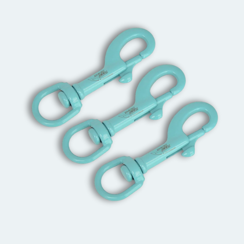 Lot de 3 Mousquetons rotatif 360° - 75mm