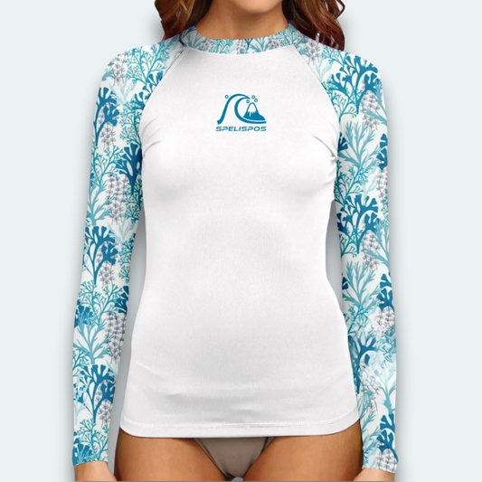 Rashguard Femme Algues Bleues