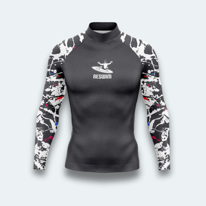 Rashguard Homme Splash Blanc Long