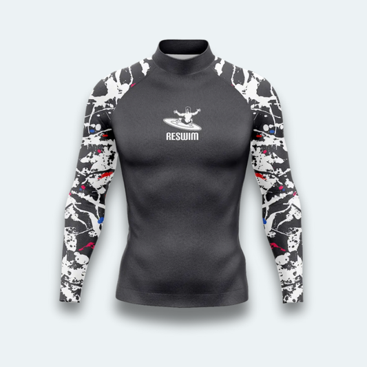 Rashguard Homme Splash Blanc Long