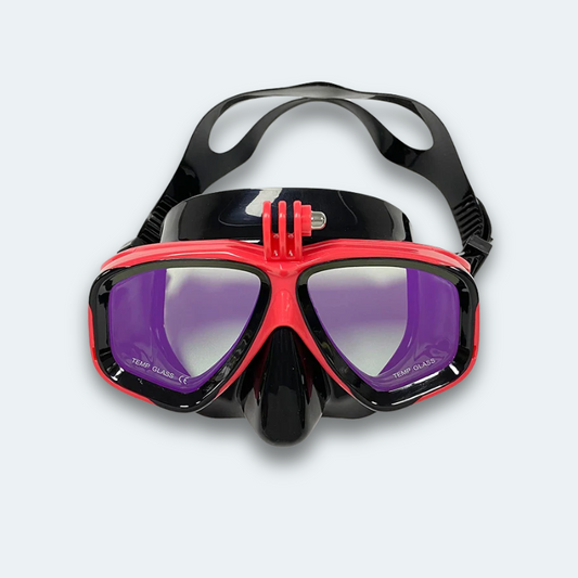 Masque de plongée professionnel Anti buée, verre trempé teinté, haute résistance aux chocs et avec support caméra