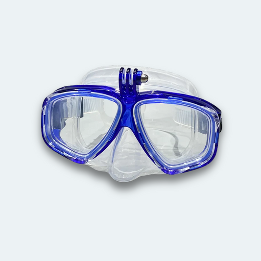 Masque de plongée professionnel anti buée, verre trempé, haute résistance aux chocs et support caméra
