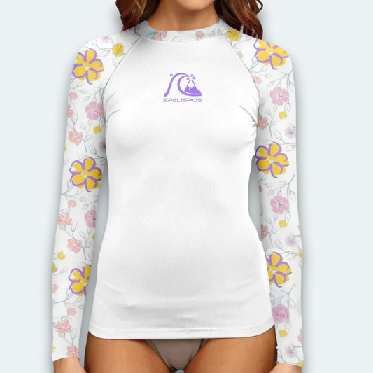Rashguard Femme Fleur Dessinée