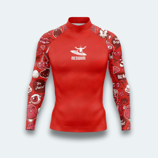 Rashguard Homme Cerise Long