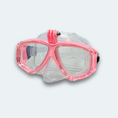 Masque de plongée professionnel anti buée, verre trempé, haute résistance aux chocs et support caméra