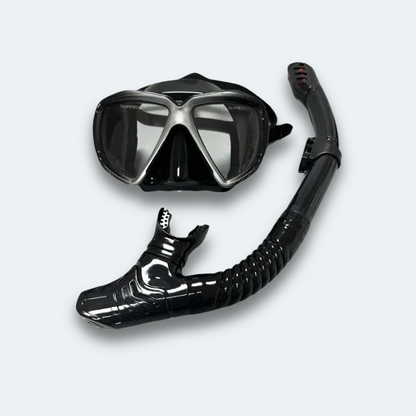 Masque de plongée professionnel avec tuba Adulte anti buée, verre trempé et haute résistance aux chocs