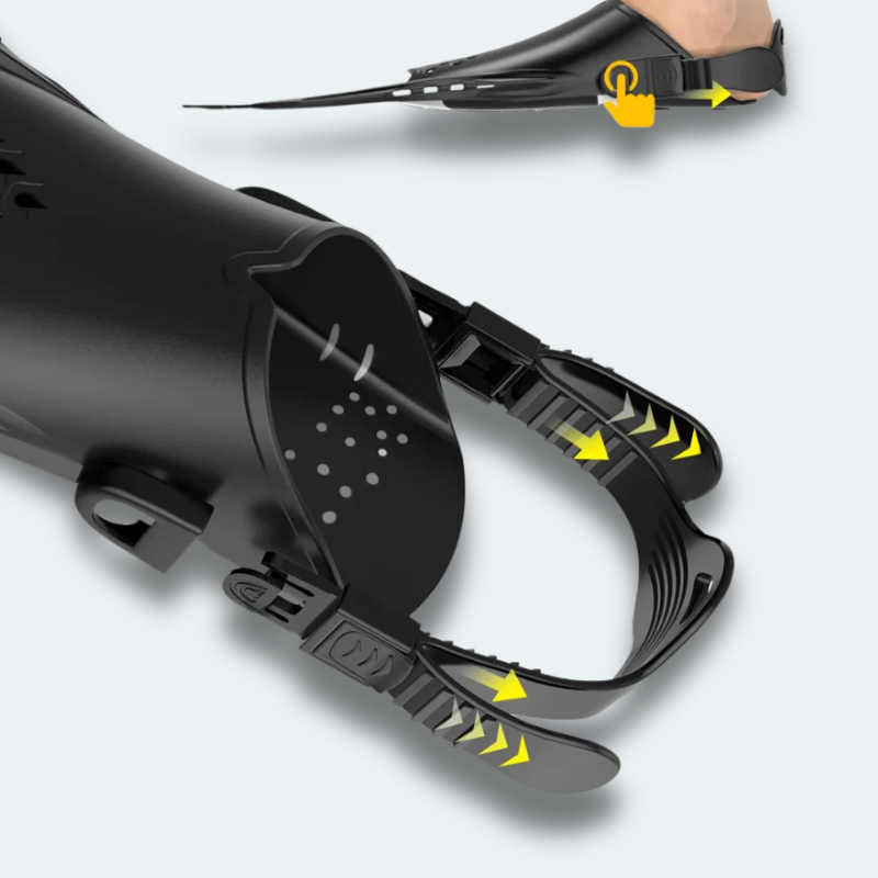 Palmes de plongée Adulte snorkeling réglable et percée