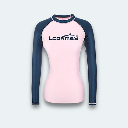 Rashguard femme  Rose et bleu