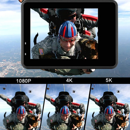 Camera sous marine<br>waterproof 30M UHD 5K Wifi<br>avec écran tactile<br>+ micro sans file