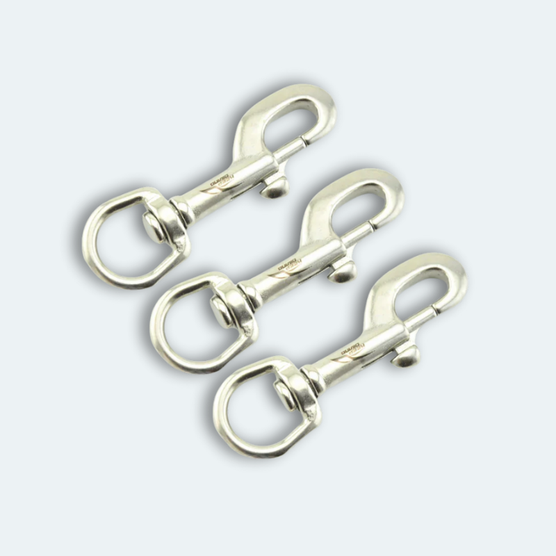 Lot de 3 Mousquetons rotatif 360° - 75mm