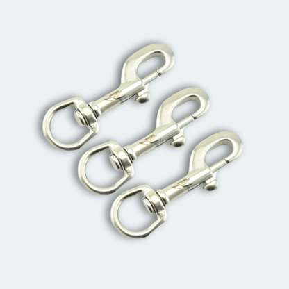 Lot de 3 Mousquetons rotatif 360° - 75mm