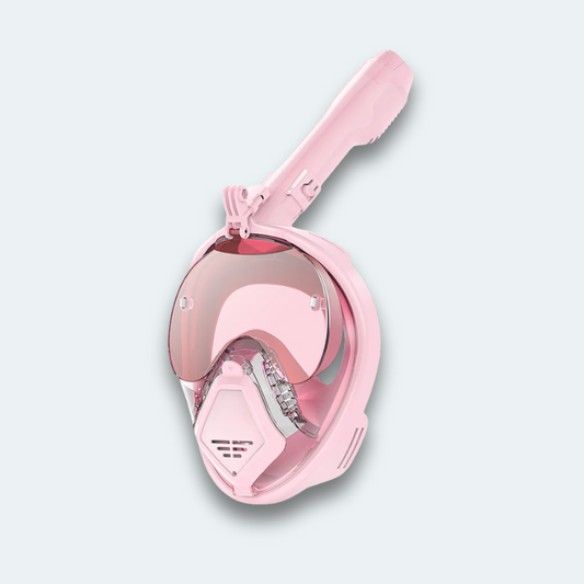 Masque de plongée intégral avec support caméra et visière contre reflet du soleil