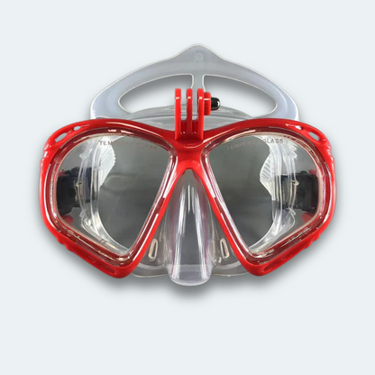 Masque de plongée Adulte Anti buée et verre trempé Avec support pour caméra