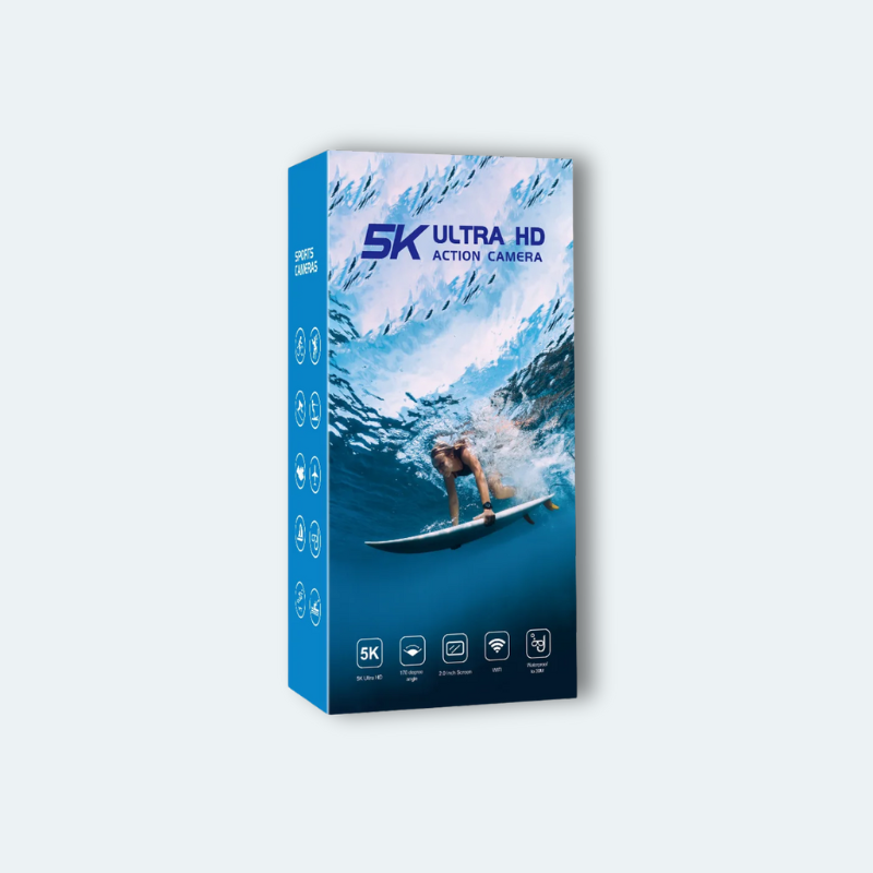 Camera sous marine<br>waterproof 30M UHD 5K Wifi<br>avec écran tactile<br>+ micro sans file