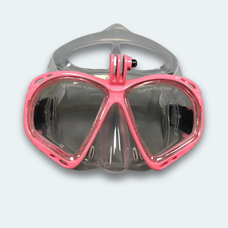 Masque de plongée Adulte Anti buée et verre trempé Avec support pour caméra