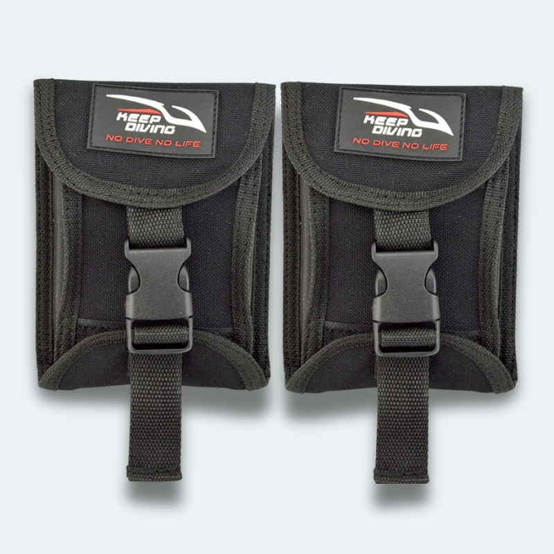 Lot de 2 Pochettes pour ceinture poids plongée