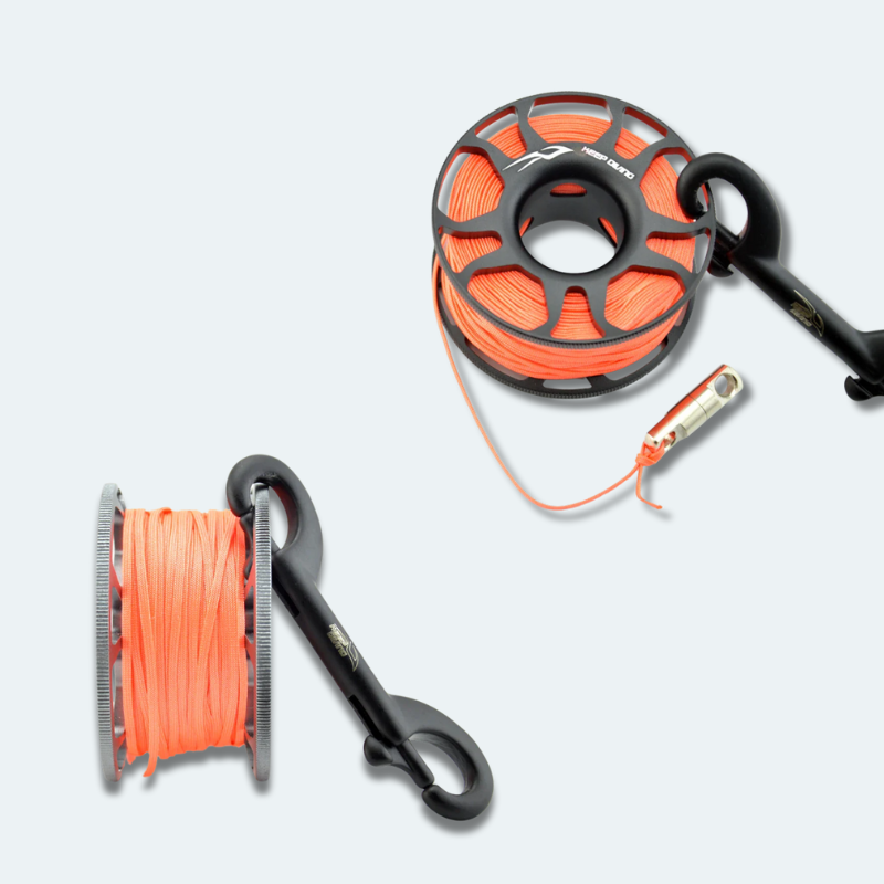 Bobine de plongée avec mousqueton 30M