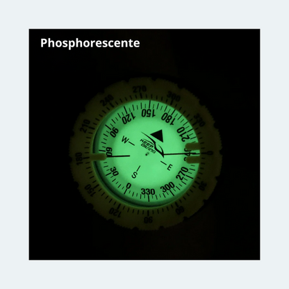 Boussole de plongée<br>phosphorescente 50M