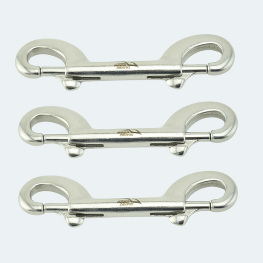 Mousqueton de plongée double tête 100mm