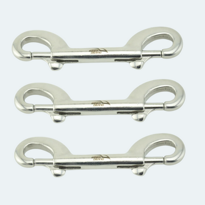 Mousqueton de plongée double tête 90mm