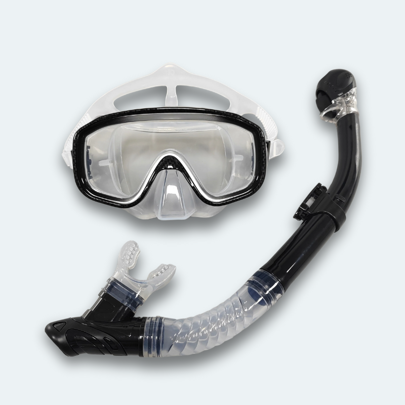 Masque de plongée avec tuba Adulte en verre trempé
