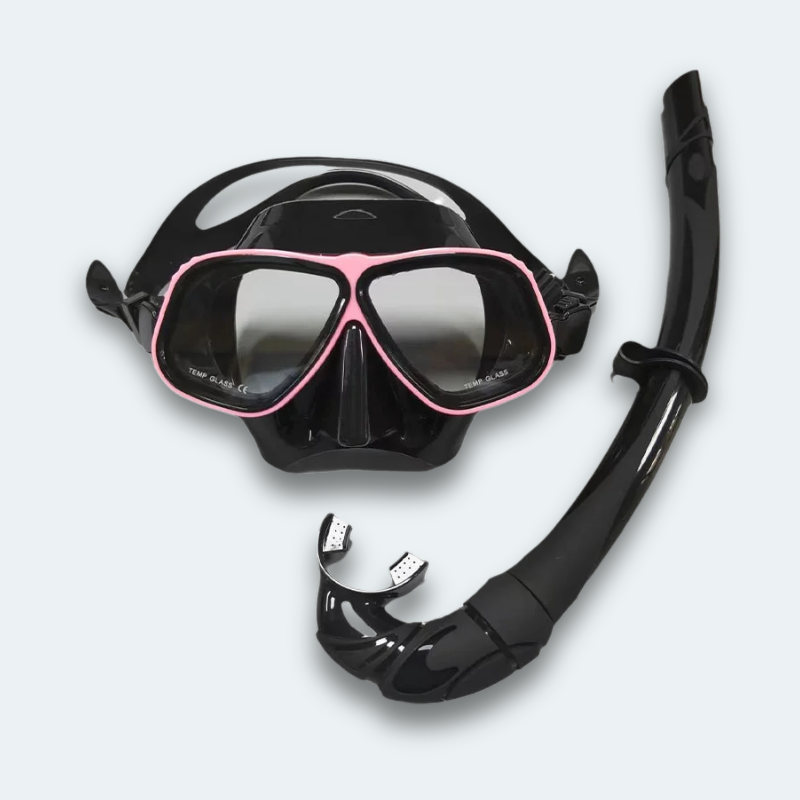 Masque de plongée avec tuba Adulte anti buée et verre trempé