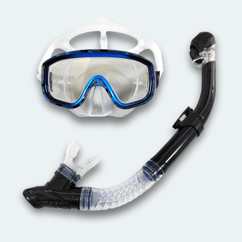 Masque de plongée avec tuba Adulte en verre trempé
