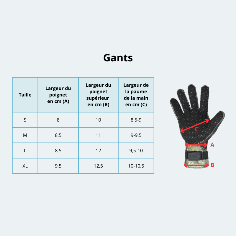 Gants de plongée en néoprène 7mm