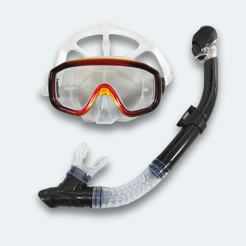Masque de plongée avec tuba Adulte en verre trempé