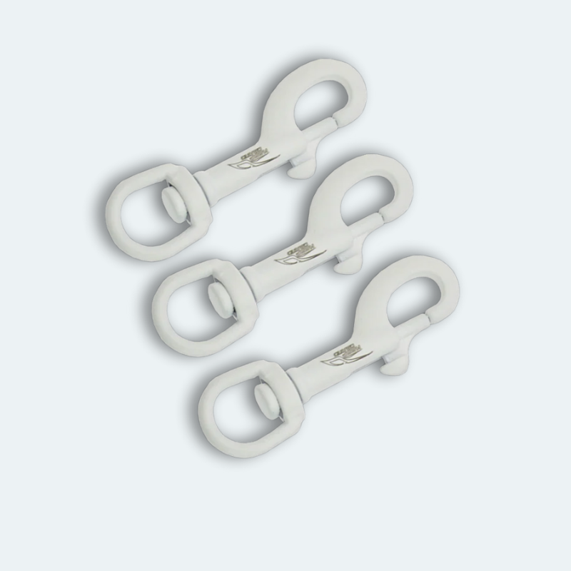 Lot de 3 Mousquetons rotatif 360° - 75mm