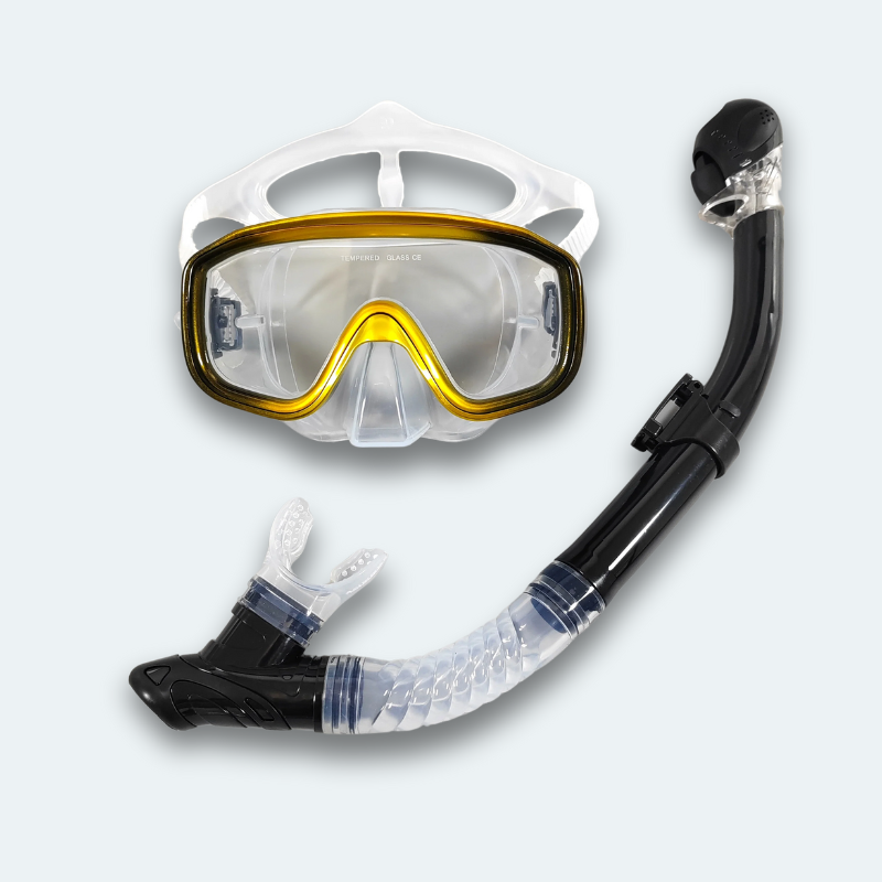 Masque de plongée avec tuba Adulte en verre trempé