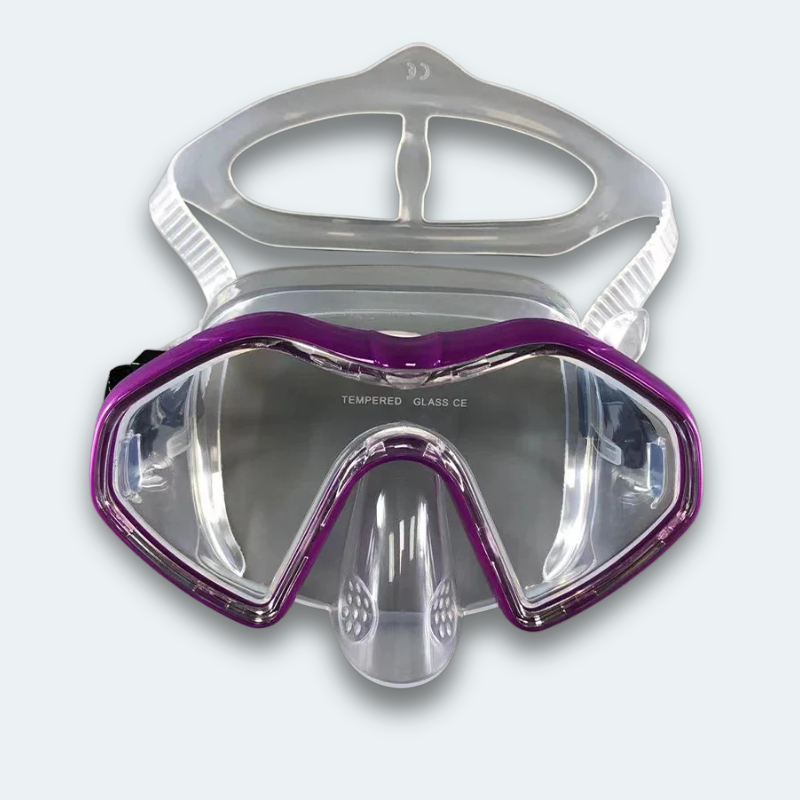 Masque de plongée professionnel Adulte anti buée, verre trempé et haute résistance aux chocs