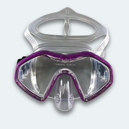 Masque de plongée professionnel Adulte anti buée, verre trempé et haute résistance aux chocs