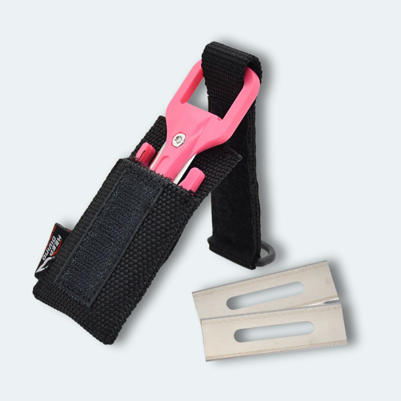 Couteau de plongée avec son étui de rangement + 2 lames de rechange