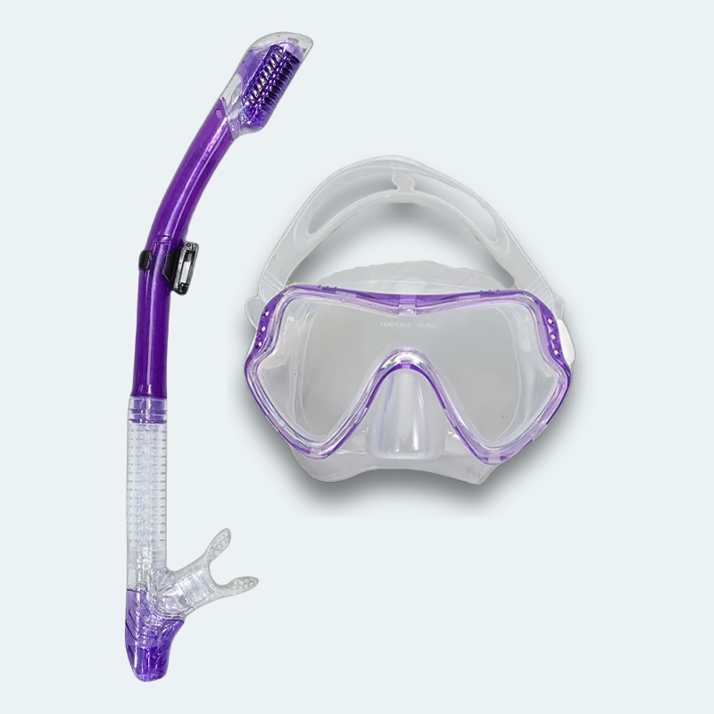 Masque de plongée avec tuba Adulte en verre trempé