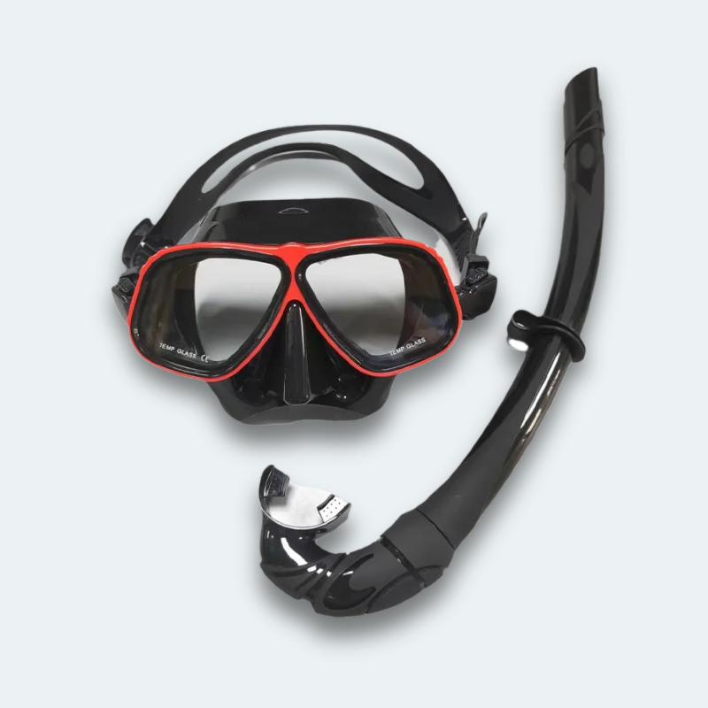 Masque de plongée avec tuba Adulte anti buée et verre trempé