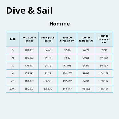 Combinaison plongée Homme en néoprène 3mm