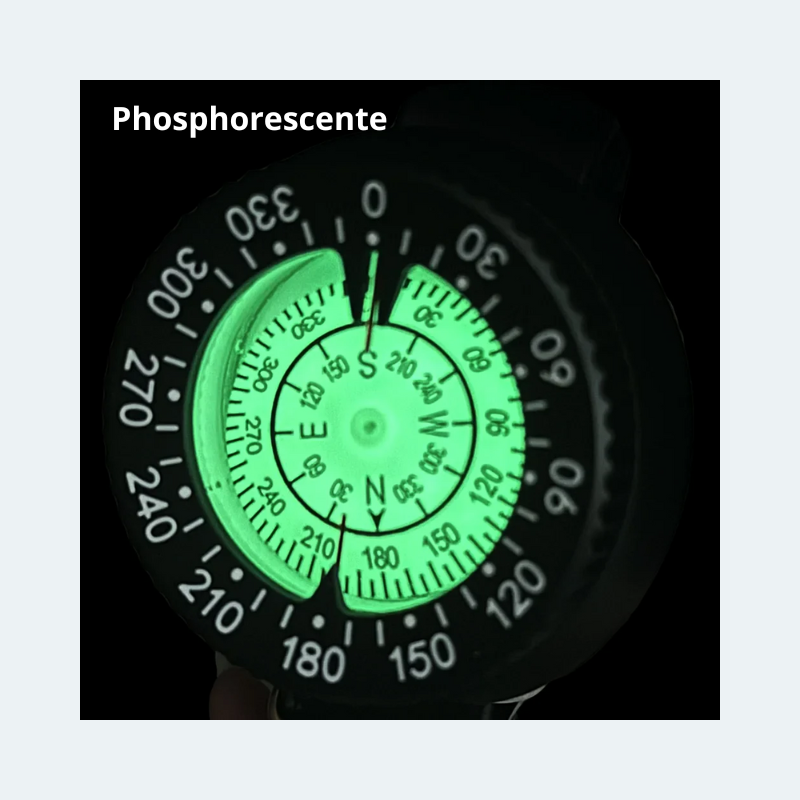 Boussole de plongée<br>phosphorescente 50M