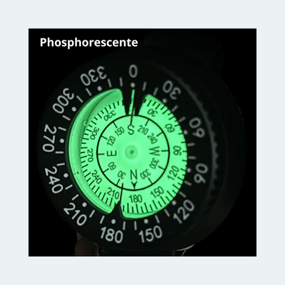 Boussole de plongée<br>phosphorescente 50M